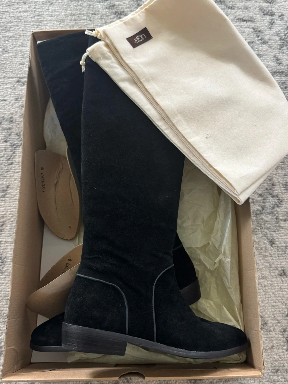 UGG W Daley Black Suede Over-the-Knee Zip Boots NEW in Box Size 9